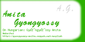 anita gyongyossy business card